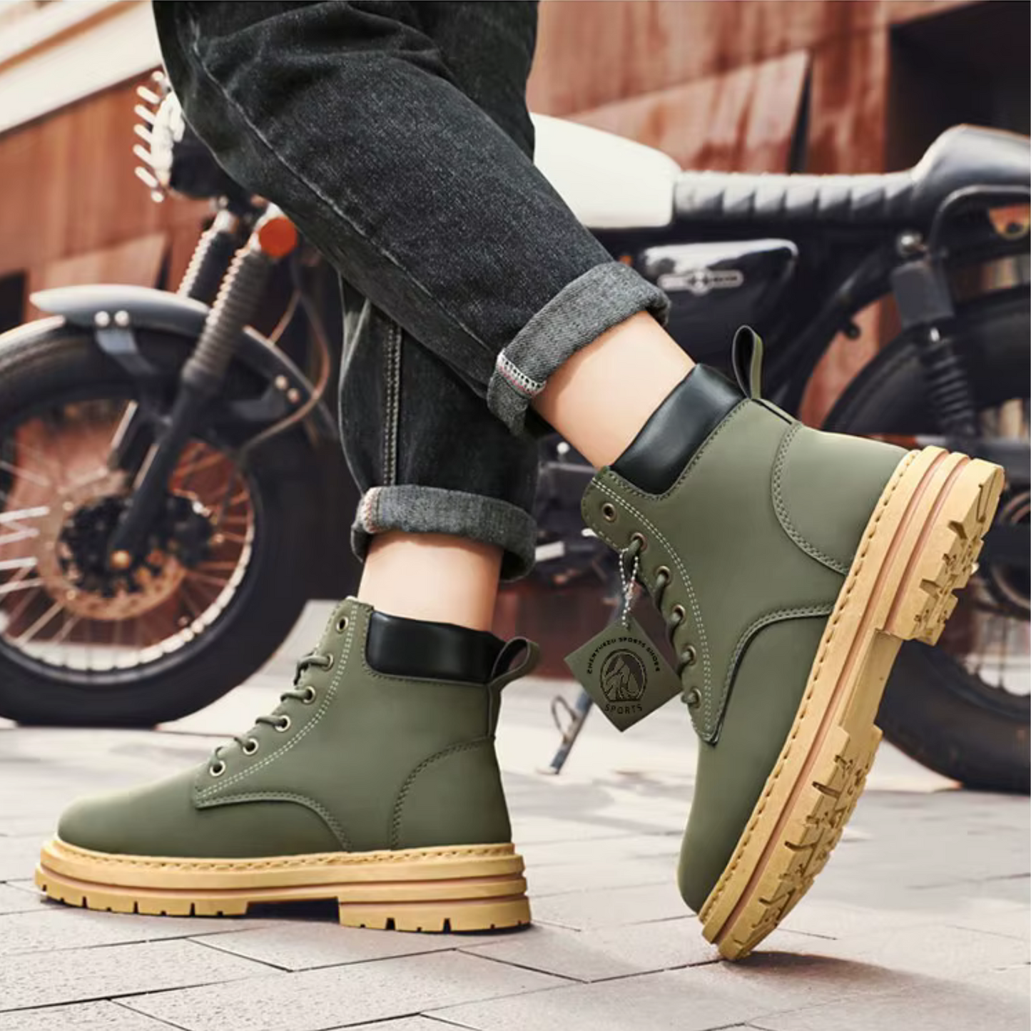 Botas de Piel para Hombre de Caña Alta al Tobillo – Elegancia y Resistencia