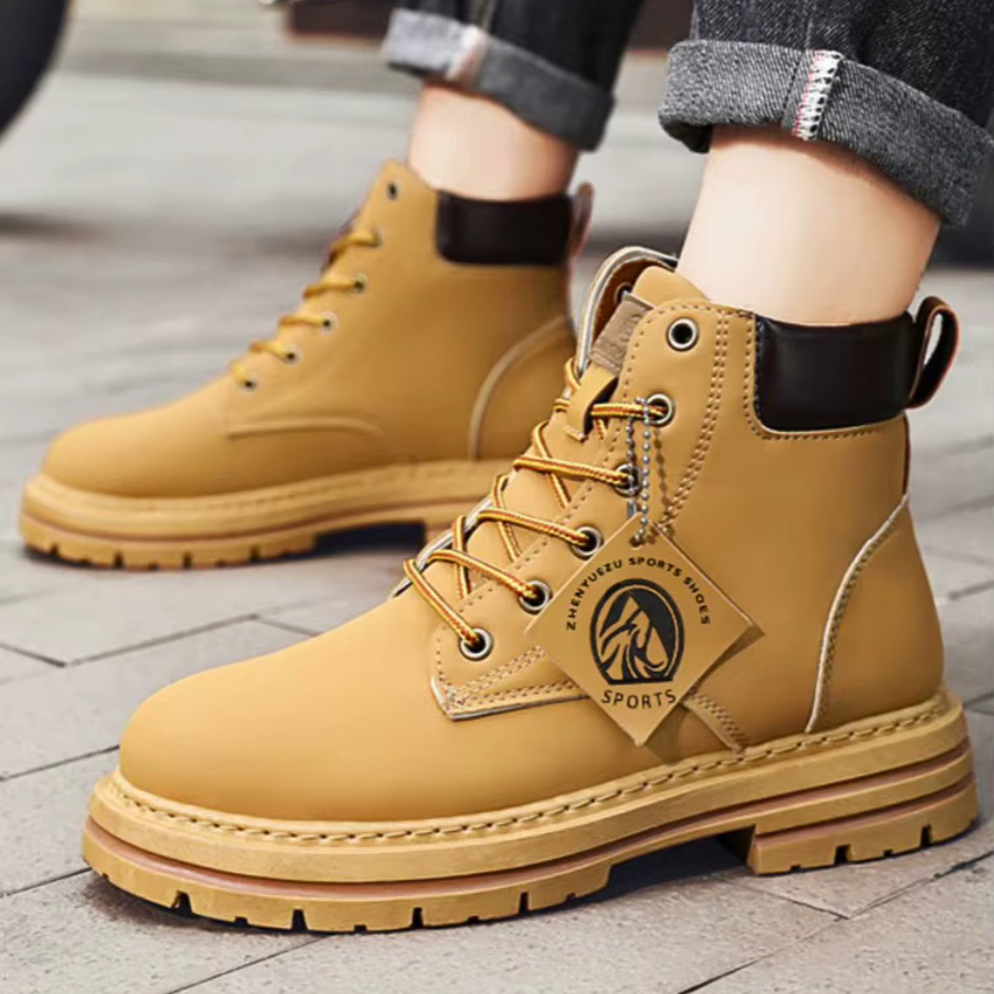 Botas de Piel para Hombre de Caña Alta al Tobillo – Elegancia y Resistencia